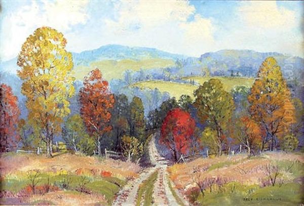 Rolling Hills In Autumn Oil Painting by Ernest Fredericks