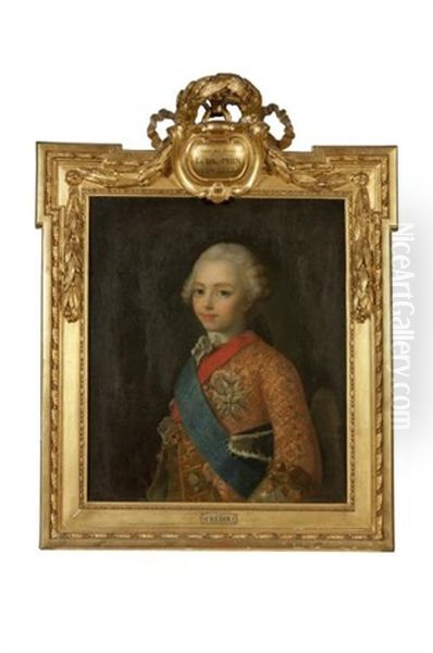 Portrait Du Duc De Bourgogne, Frere Aine Du Duc De Berry Futur Louis Xvi Oil Painting by Jean-Martial Fredou