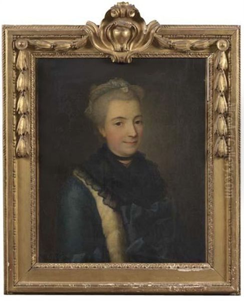 Portrait De La Marquise De Choiseul La Baume Oil Painting by Jean-Martial Fredou