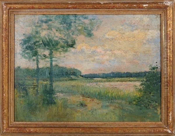 Upper Part Of Manasquan River Oil Painting by Charles H. Freeman