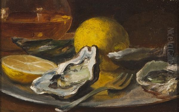 Still-life With Oysters Oil Painting by Luciano Freire