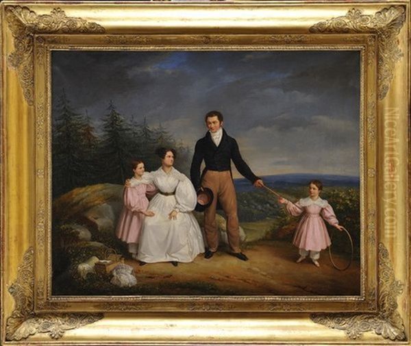 Portraits De La Famille De Nesselrode Oil Painting by Jacques-Noel-Marie Fremy