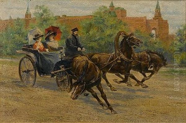 Out For A Ride Oil Painting by Rudolf Frentz the Elder