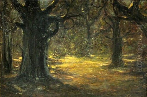 Mondnacht Im Wald Oil Painting by Oskar Frenzel