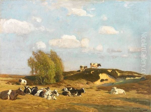 Oktobersonne Oil Painting by Oskar Frenzel