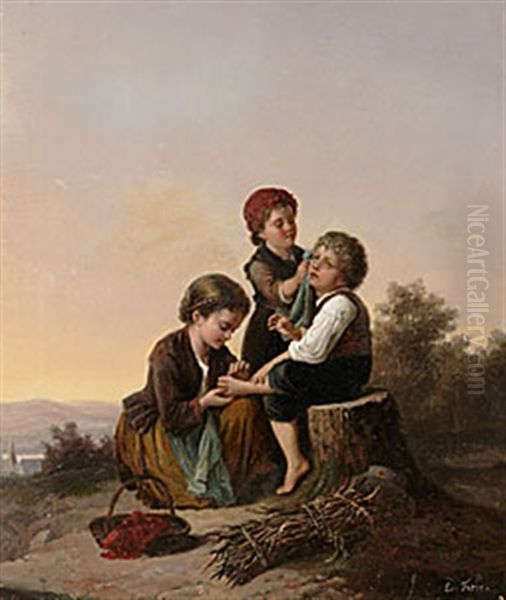 Lillan Trostar Oil Painting by Charles Edouard Frere