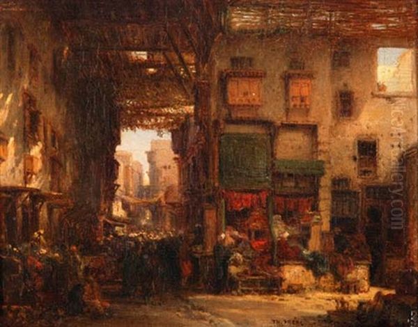 Orientalische Marktgasse Oil Painting by Charles Edouard Frere