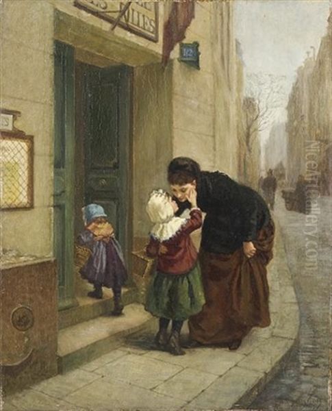 Au Revoir Oil Painting by Charles Edouard Frere