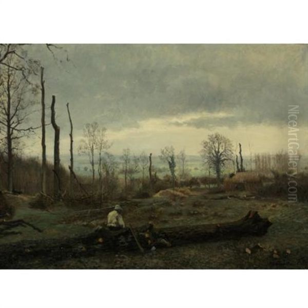 The Woodsman Oil Painting by Charles Edouard Frere