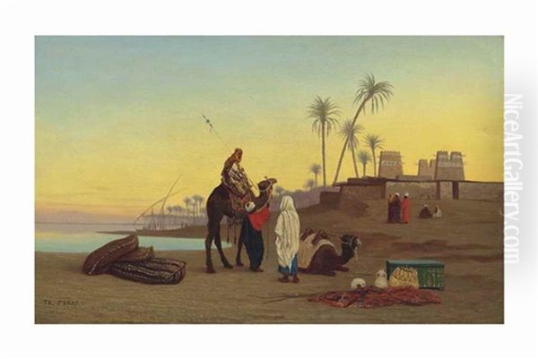 Baleane, Haute Egypte Oil Painting by Charles Theodore (Frere Bey) Frere