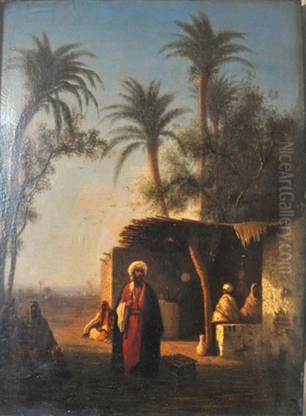 Village D'algerie Oil Painting by Charles Theodore (Frere Bey) Frere