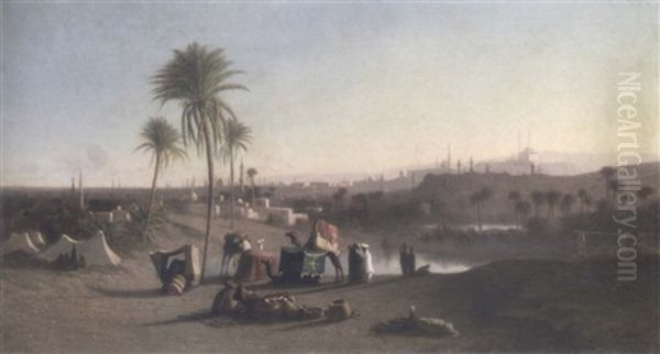 Le Caire Oil Painting by Charles Theodore (Frere Bey) Frere