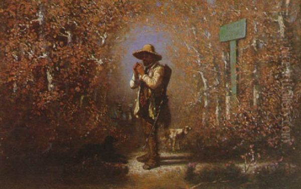 Le Chasseur Oil Painting by Charles Theodore (Frere Bey) Frere