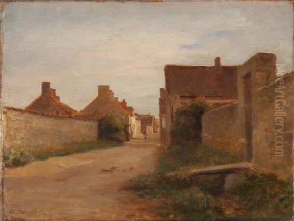 Sudliche Dorfansicht Oil Painting by Pierre Edouard Frere