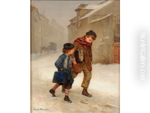 Going To School Oil Painting by Pierre Edouard Frere