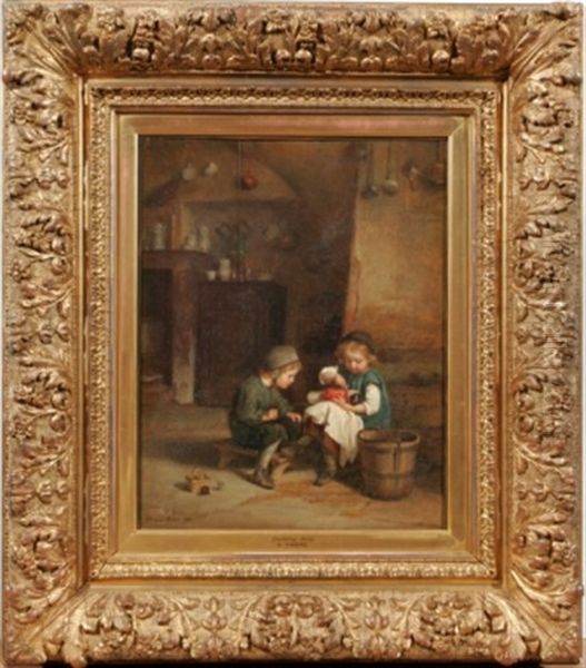 Doctoring Dolly Oil Painting by Pierre Edouard Frere