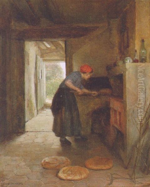 From The Hearth Oil Painting by Pierre Edouard Frere