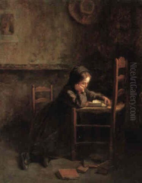 The Young Student Oil Painting by Pierre Edouard Frere