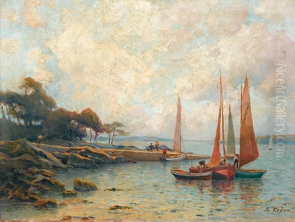 Fischer Bei St. Tropez Oil Painting by Samuel Frere