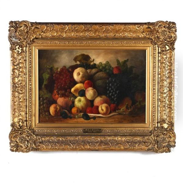 Still Life With Fruit Oil Painting by William Charles Anthony Frerichs