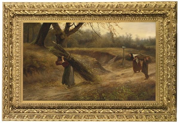 The Wood Gatherers Oil Painting by William Charles Anthony Frerichs