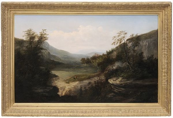 Breaking Light In The Mountains Oil Painting by William Charles Anthony Frerichs