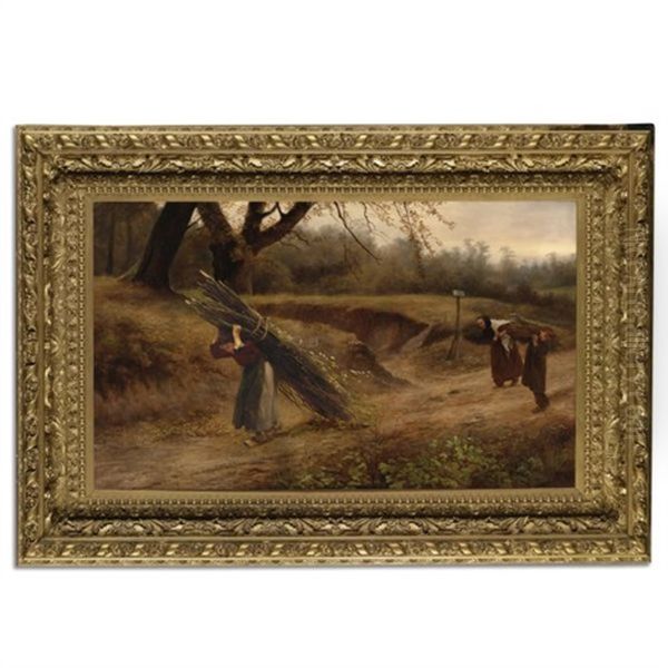 The Wood Gatherers Oil Painting by William Charles Anthony Frerichs