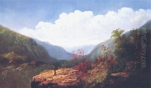 Hunter In An Extensive Landscape Oil Painting by William Charles Anthony Frerichs