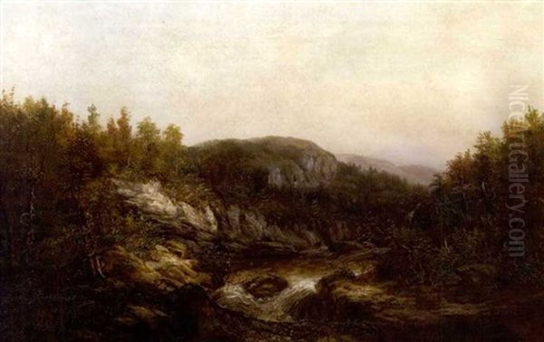 Western North Carolina Mountain Scene Oil Painting by William Charles Anthony Frerichs