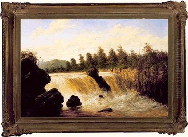 Toula Waterfalls Oil Painting by William Charles Anthony Frerichs