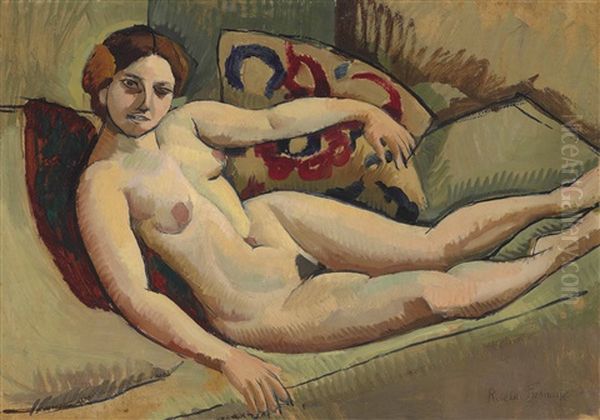 Nu Au Divan Oil Painting by Roger de La Fresnaye