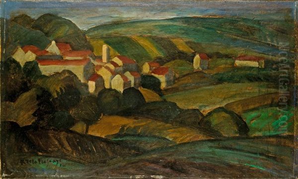 Paysage De La Ferte-sous-jouarre Oil Painting by Roger de La Fresnaye