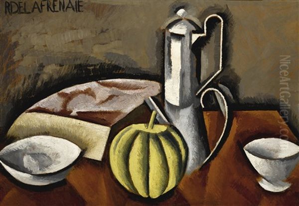 Nature Morte A La Cafetiere Et Au Melon Oil Painting by Roger de La Fresnaye