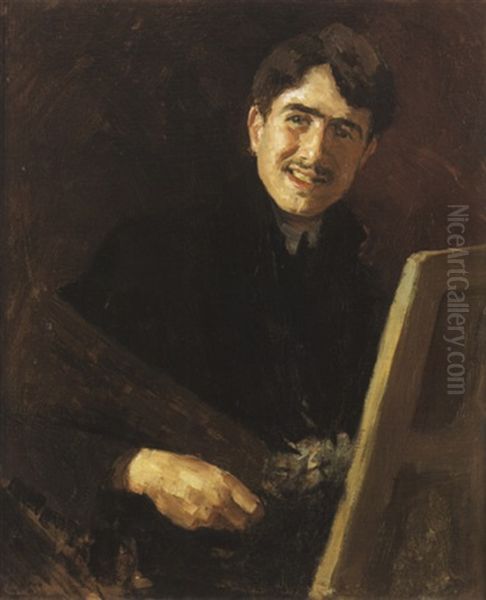 Portrait De L'artiste Souriant Oil Painting by Roger de La Fresnaye