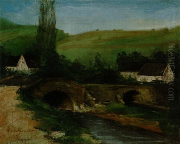 Paysage Aux Deux Ponts Oil Painting by Roger de La Fresnaye