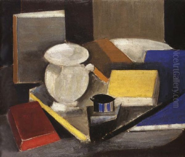 Nature Morte A L'encrier Oil Painting by Roger de La Fresnaye