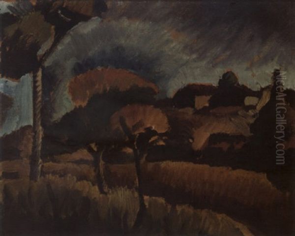 Hostlandskap (paysage D'automne) Oil Painting by Roger de La Fresnaye