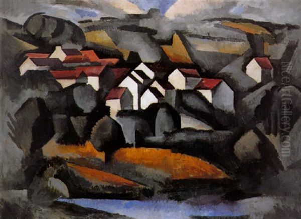 Paysage De La Ferte-sous-jouarre Oil Painting by Roger de La Fresnaye