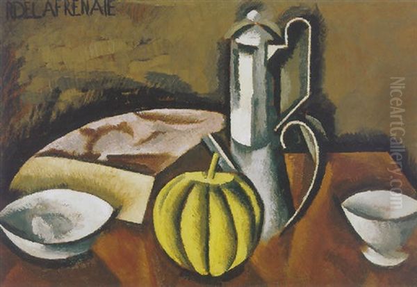 Nature Morte A La Cafetiere Et Au Melon Oil Painting by Roger de La Fresnaye