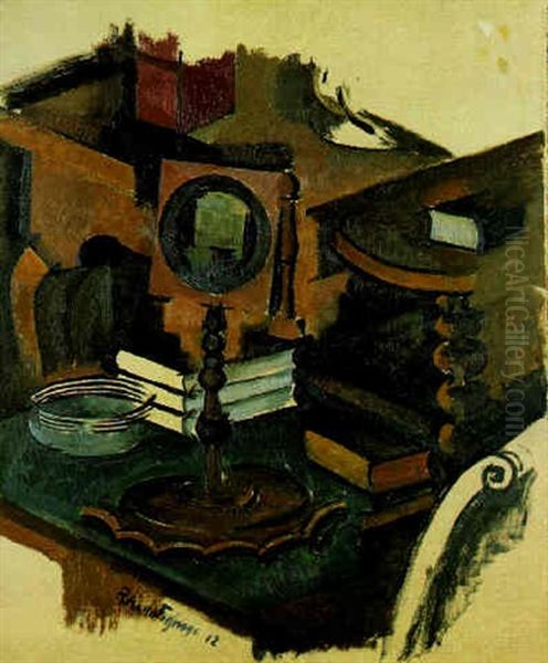 Etude Pour La Vie Conjugale: Le Coin De Table Oil Painting by Roger de La Fresnaye