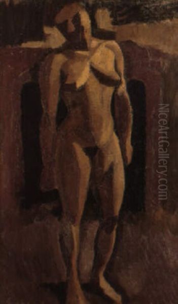 Nu Debout Devant La Cheminee Oil Painting by Roger de La Fresnaye