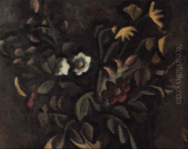 Fleurs Et Feuillage Oil Painting by Roger de La Fresnaye