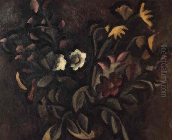 Fleurs Et Feuillage Oil Painting by Roger de La Fresnaye