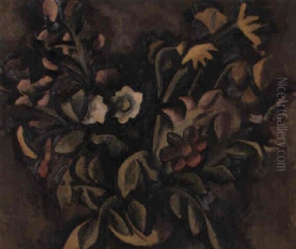 Vase De Fleurs Oil Painting by Roger de La Fresnaye