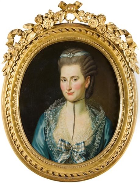 Portrait Von Charlotte Sophie Zeerleder, Geb. Von Haller Oil Painting by Sigmund Freudenberger