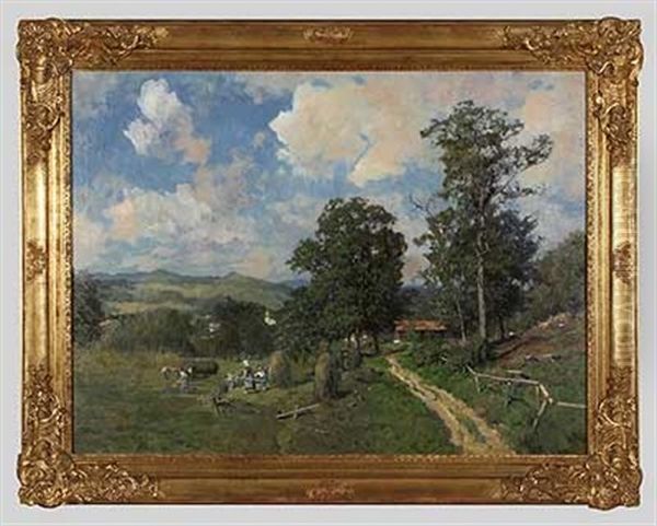 Heuernte Oil Painting by Fritz Freund