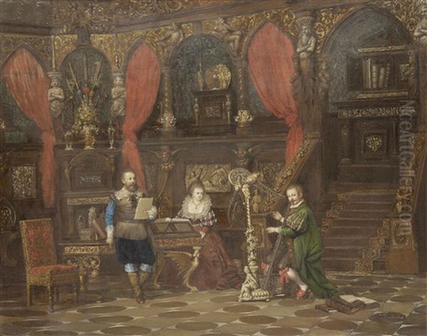 The Recital Oil Painting by Fritz Freund