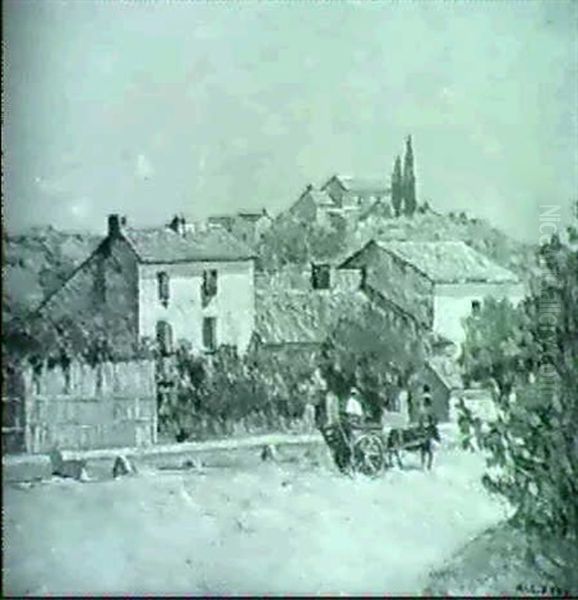 Strasse In Avignon Oil Painting by Albert Frey