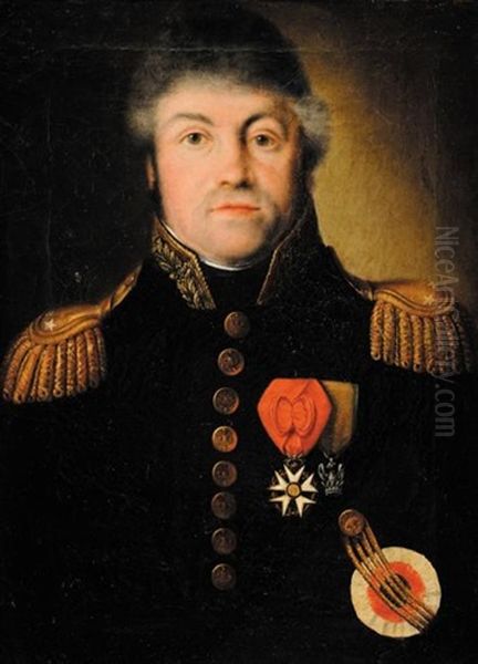 Le General Vivies, Baron De La Prade, En Petit Uniforme De General De Brigade, Portant Ses Decorations Oil Painting by Ignatz Alois Frey