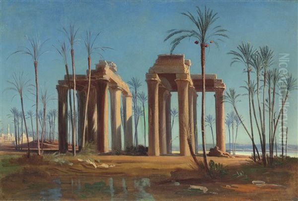 A View Of Anteopolis Oil Painting by Johann Jakob Frey